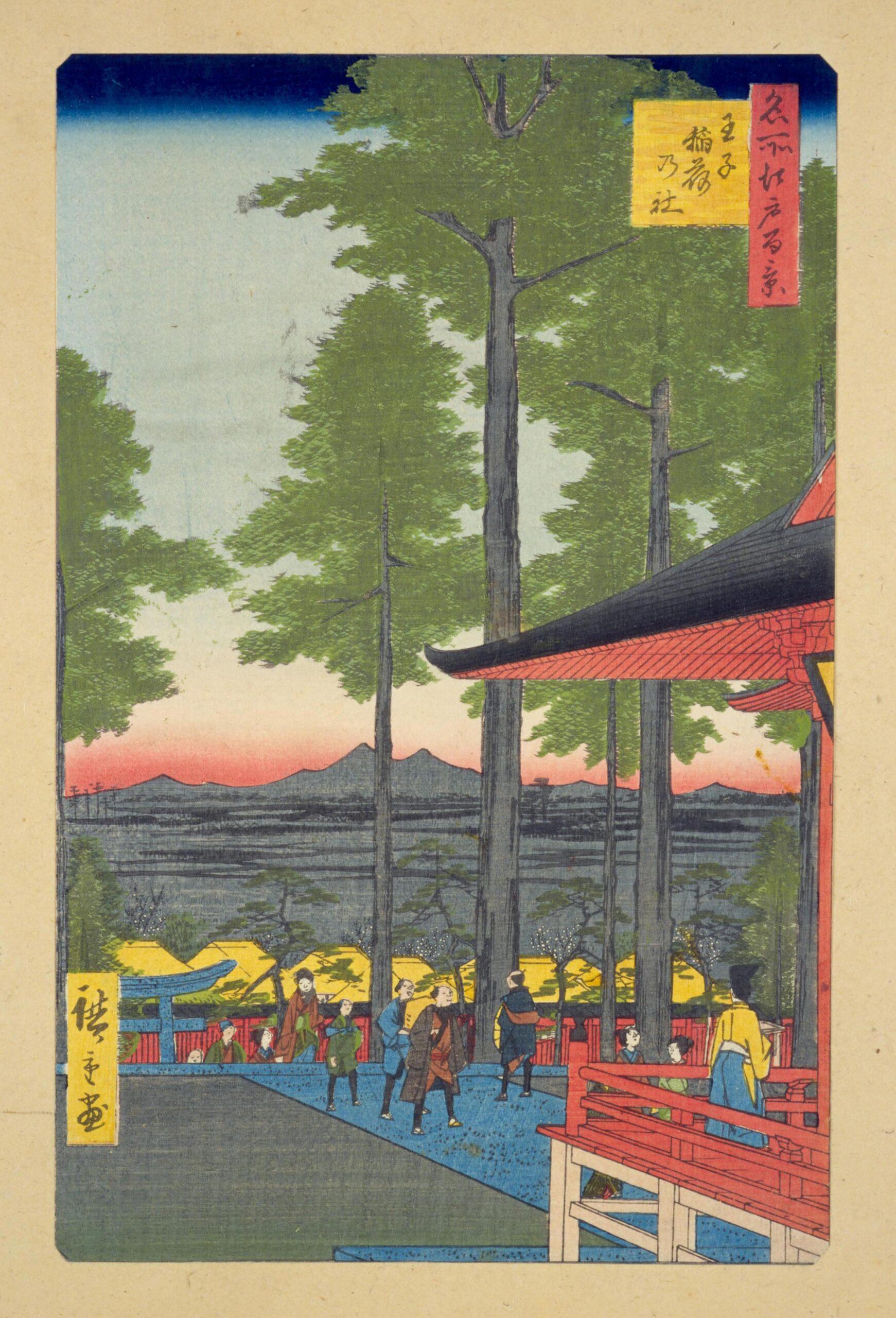 Hiroshiges - 18 Ōji Inari Shrine (Ōji Inari no yashiro) - One Hundred Famous Views of Edo