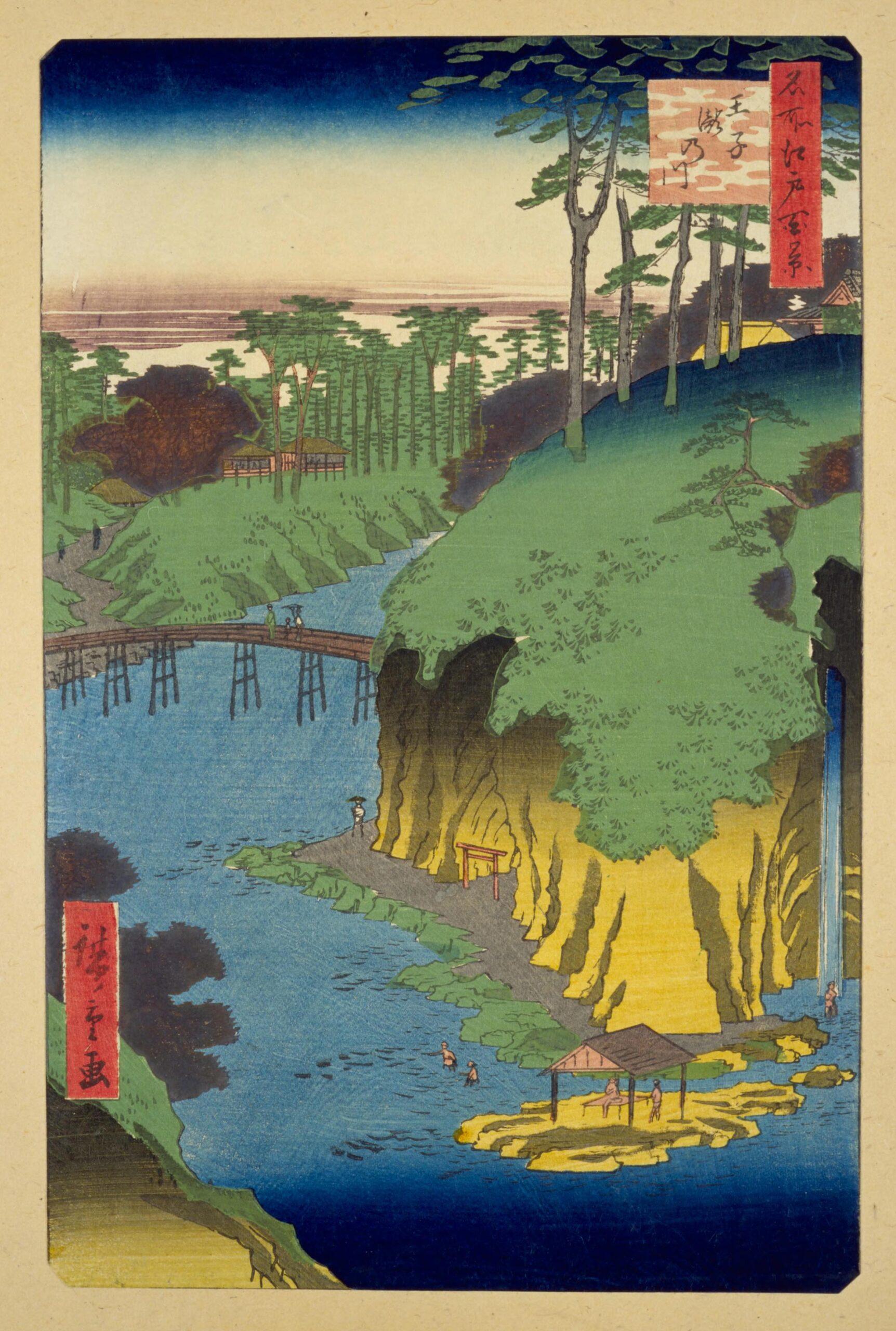 Hiroshiges - 88 Takinogawa, Ōji (Ōji Takinogawa) - One Hundred Famous Views of Edo