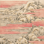 Hokusai - Snow at Dusk at Hira - 1802 Vertical Edition