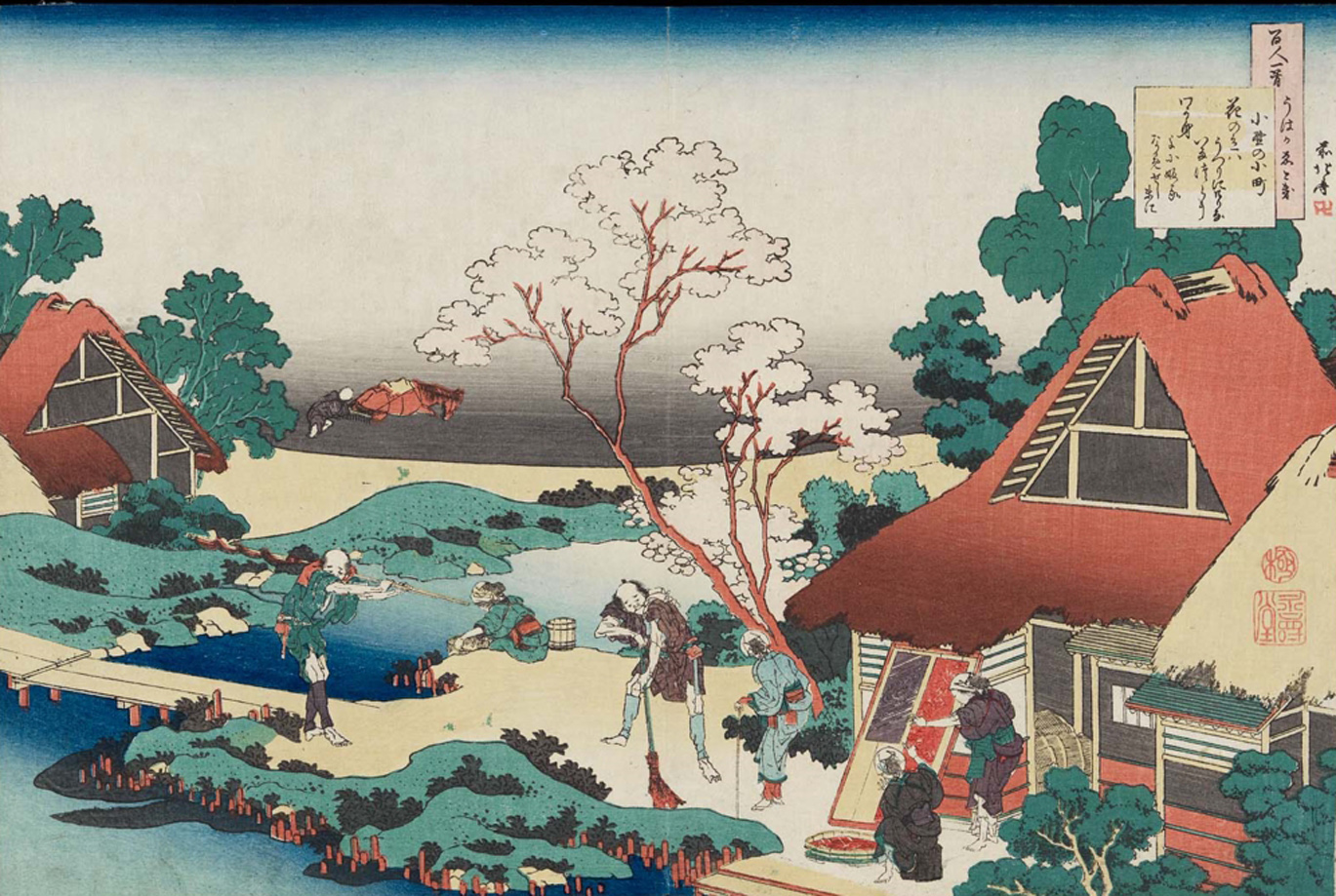 Hokusai - #9 Poem by Ono no Komachi - 100 Poets Explained by the Nurse