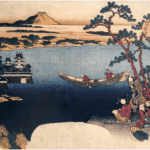 Hokusai - Lake Suwa in Shinano Province - Fan Prints