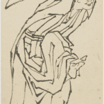 Hokusai - A Sambaso Dancer - Hand Drawings