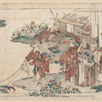 Hokusai - On the Shore of Shinobazu Pond - Long Surimono