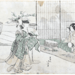 Hokusai - Live Entertainment at Nobleman’s Mansion - Long Surimono