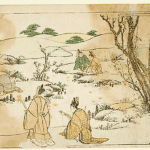 Hokusai - Courtly event modeled on the Lanting Gathering - Long Surimono