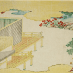 Hokusai - Poetry Contest with Courtiers - Long Surimono