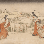 Hokusai - Catching Fireflies - Long Surimono