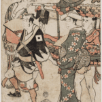 Hokusai - First Month Procession with Akasaka Footman - Shunro Period