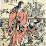 Hokusai - Ninth Month Dance of the Chrysanthemum Boy - Shunro Period