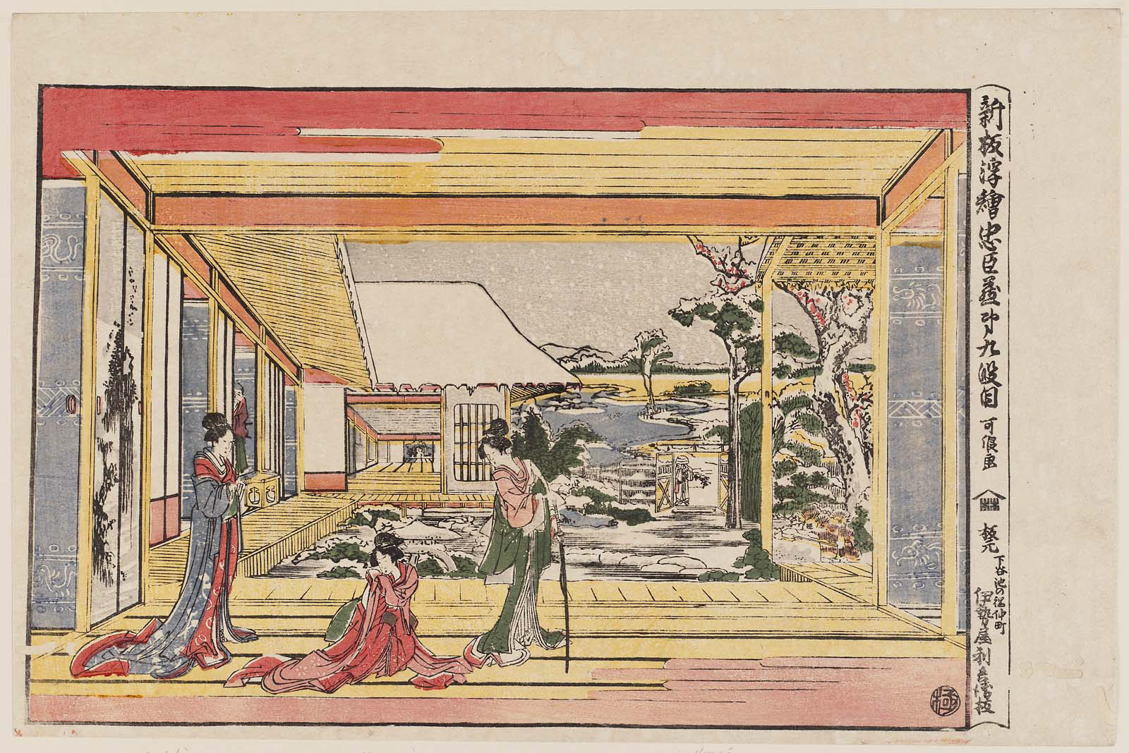 Hokusai - Act IX - Newly Published Perspective of Chushingura