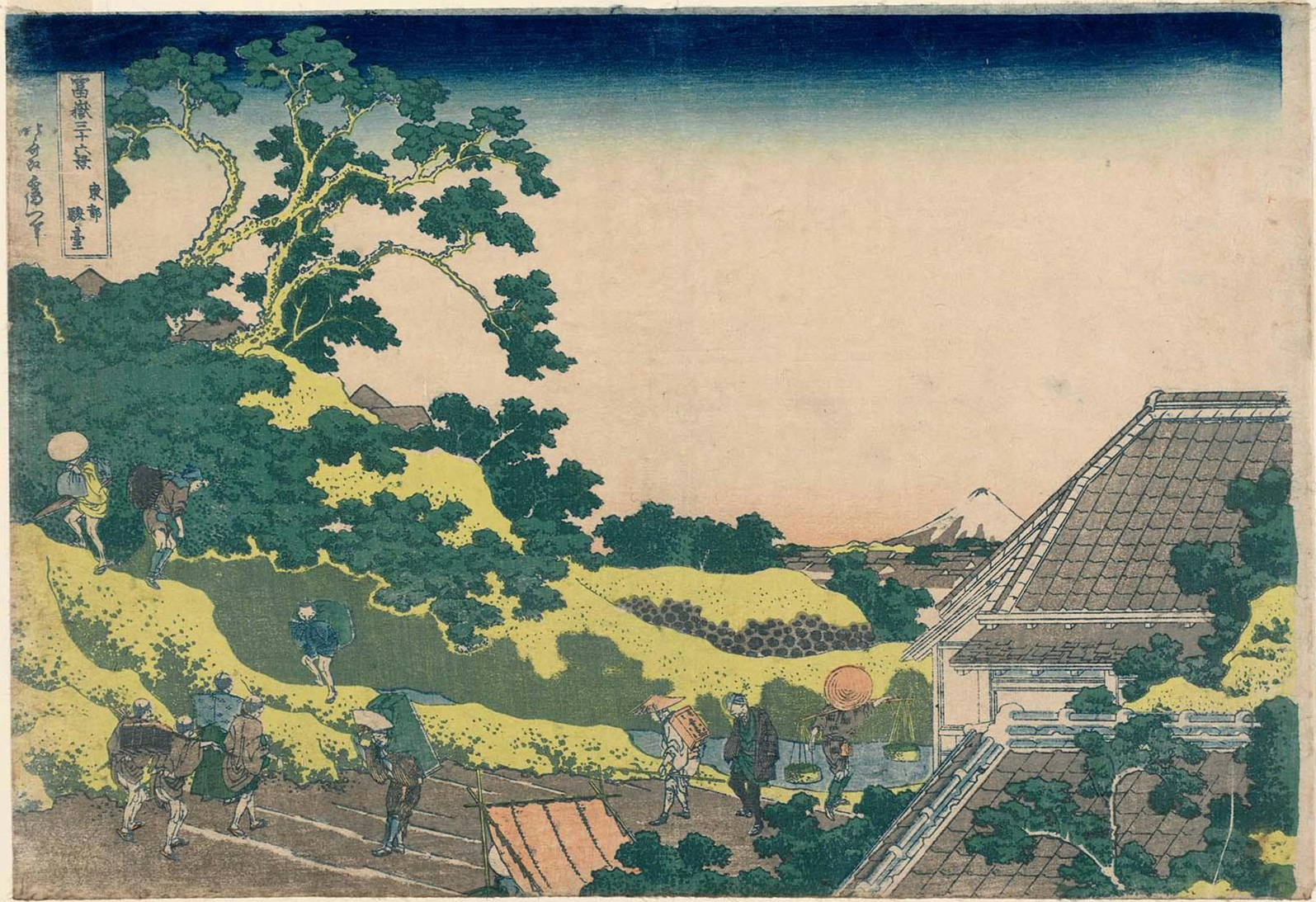 Hokusai - #5 Surugadai in Edo - 36 Views of Mt Fuji