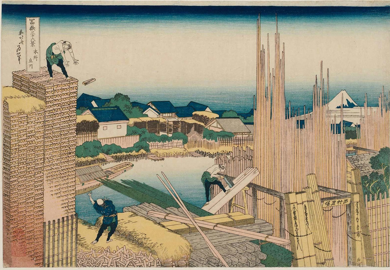 Hokusai - #37 Tatekawa in Honjo - 36 Views of Mt Fuji