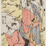 Hokusai - Actors Monnosuke II as Akaneya Hanshichi and Yamashita Mangiku - Actors