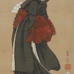 Hokusai - Woman Holding a Fan - Full Body Portrait