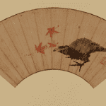 Hokusai - Young Crow and Maple Leaves - Animals