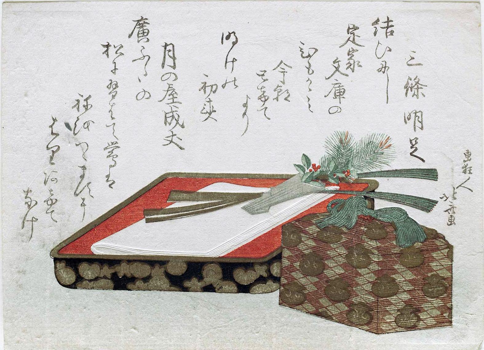 Hokusai - Box and Tray - Surimono's