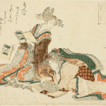 Hokusai - Reading Book in the Yoshiwara - Surimono's