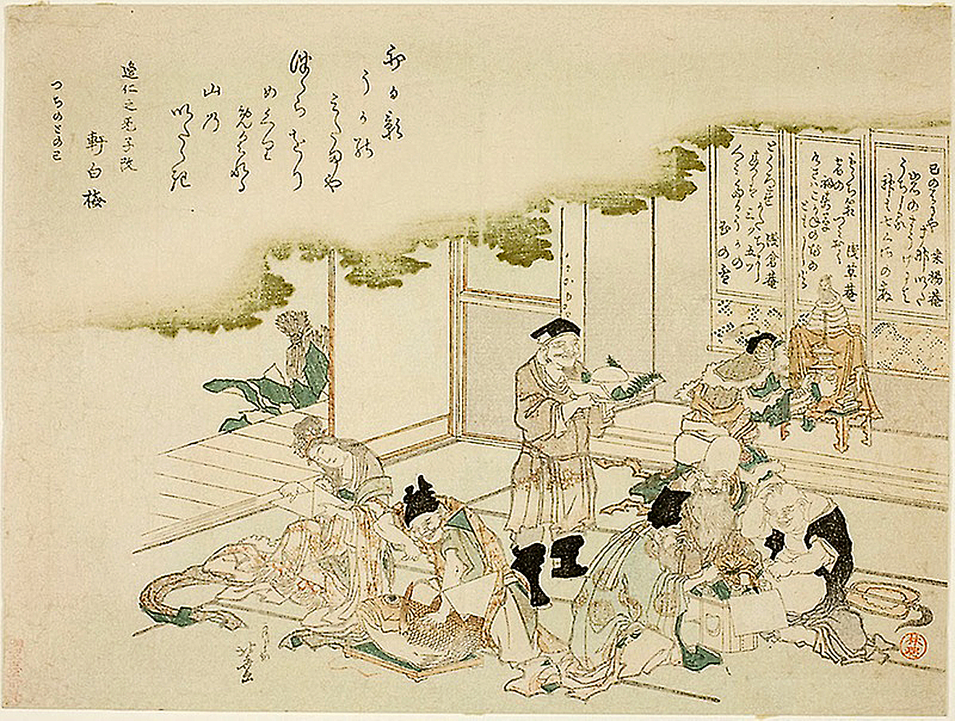 Hokusai - The Seven Gods of Fortune - Surimono's