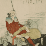 Hokusai - Fisherman with Pipe - Surimono's