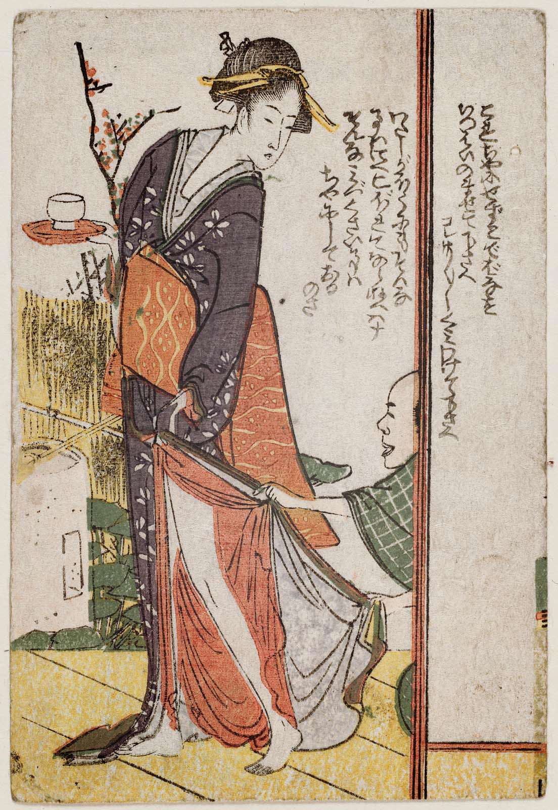 Hokusai - Man Pulling Woman’s Skirt - Unsigned Work