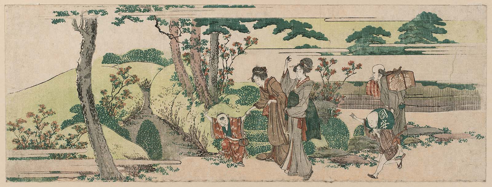 Hokusai - Women and Children on an Excursion - Unsigned Work