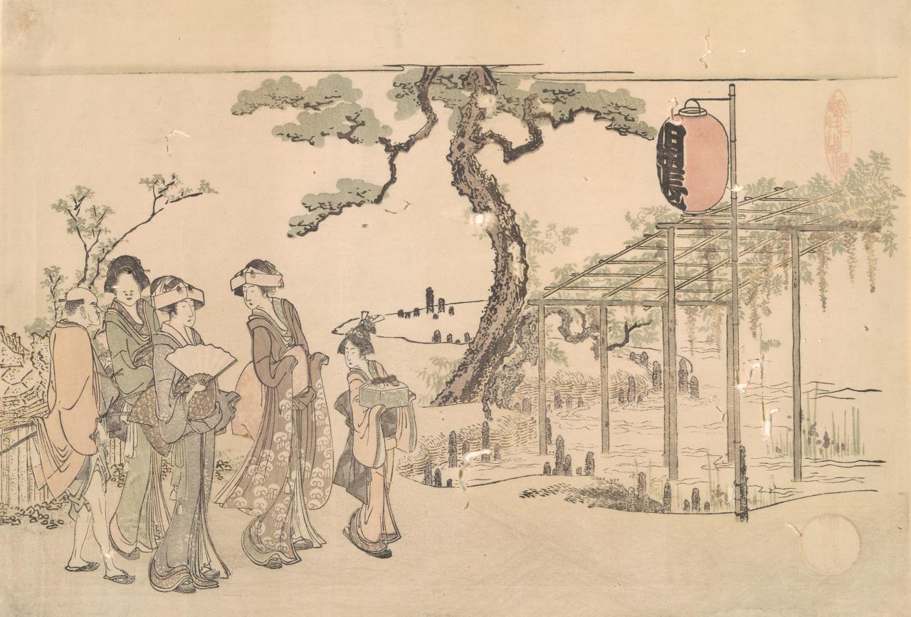 Hokusai - Opening of the Tenman Shrine at Kameido - Unsigned Work