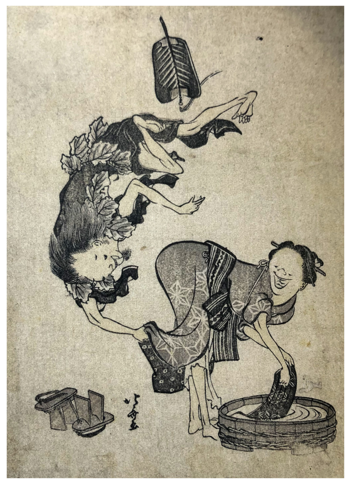 Hokusai - Dirty Laundry - Toba-e Shukai