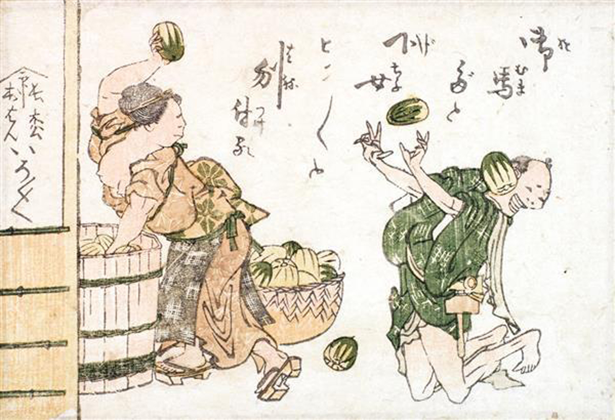 Hokusai - Cantaloupe Tossing - 100 Fashionable Comic Verses