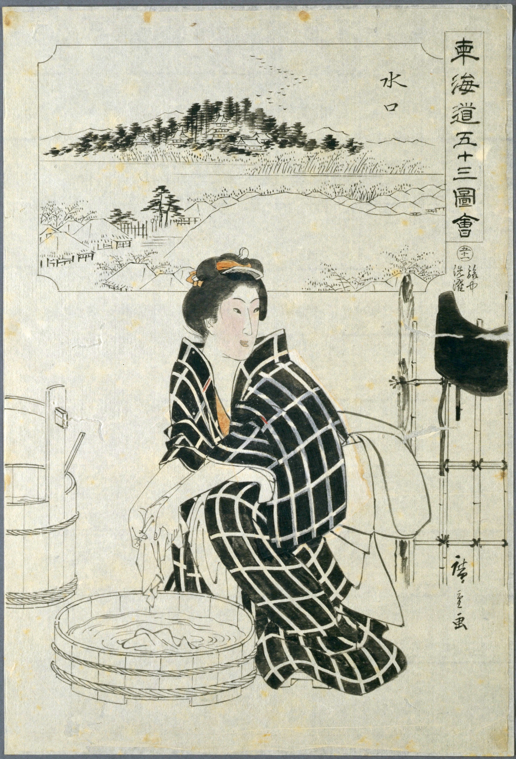 Hiroshiges - 51 Minakuchi - Fujikei Tokaido