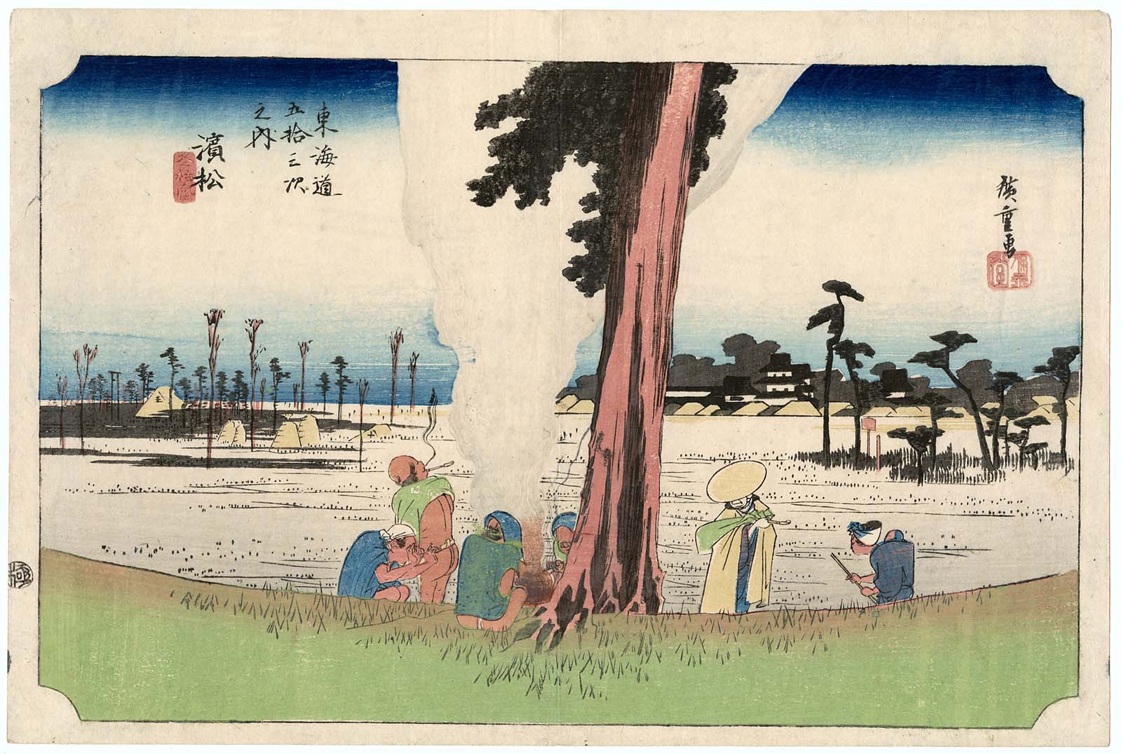 Hiroshiges - Hiroshige Hamamatsu: Winter Scene (Hamamatsu, fuyugare no zu) - 30 HAMAMATSU