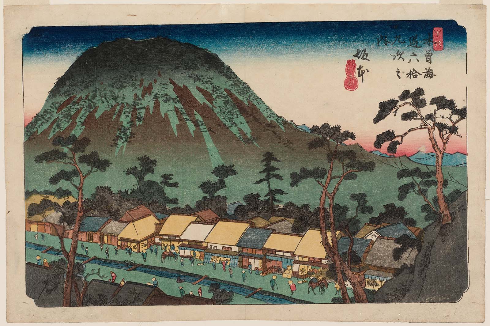 Hiroshiges - 18 Sakamoto (Eisen) - The Sixty Nine Stations of the Kisokaido