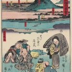 Hiroshiges - 8 Hiratsuka: Scene at an Inn - Pictorial Guide to the Fifty-three Stations of the Tōkaidō (1845-46)