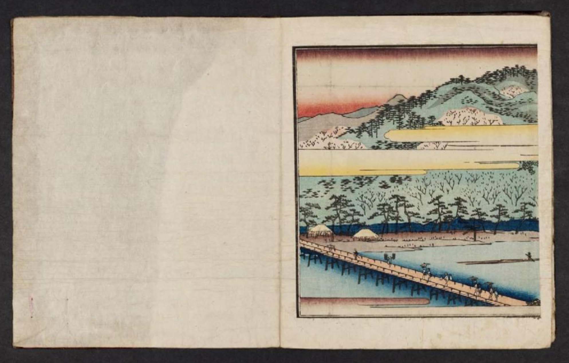 Hiroshiges - Sheet 5 - Stations of the Tokaidō: Fragments Cut from Board Games (1852)