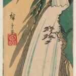 Hiroshiges - Hanging Silk Waterfall in Settsu Province (Sesshū Nunobiki no taki) - Untitled Series of Views of the Provinces 1854