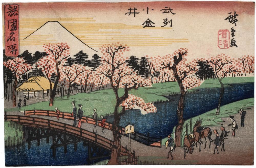 Hiroshiges - Koganei in Musashi Province (Bushū Koganei) - Famous Places in the Various Provinces 1840-42