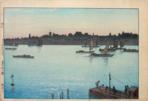 Hiroshi Yoshida - Twelve Scenes of Tokyo: Sumida River- Afternoon (Tokyo juni dai: (Sumidagawa))