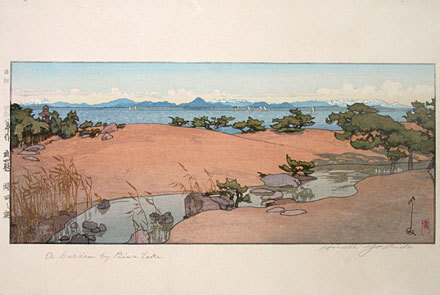 Hiroshi Yoshida - Four Gardens: A Garden by the Lakeside (A Garden by Biwa Lake) (Niwa yon dai: Kohan no Niwa)