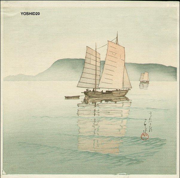 Hiroshi Yoshida - ASA NO TAKAMATSU (Morning at Takamatsu)