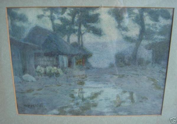 Hiroshi Yoshida - Dawn Farm Scene