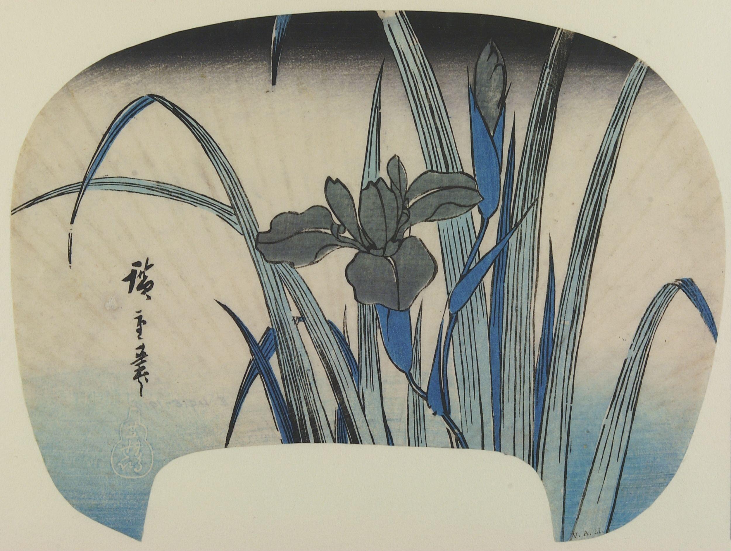 Hiroshiges - Irises - Untitled series of bird and flower studies (~1840-42)