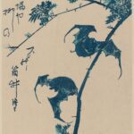 Hiroshiges - Bats and Branch - Chūban Format