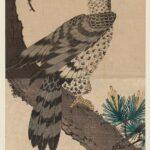 Hiroshiges - Falcon, Pine, and Sun - Ōban Diptychs