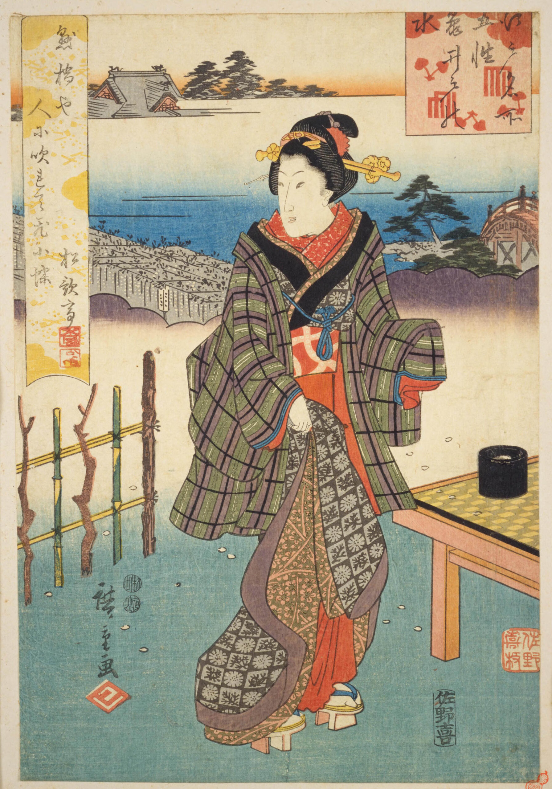 Hiroshiges - Water of Kameido (Kameido no mizu) - Five Elements in Famous Places of Edo 1847-52