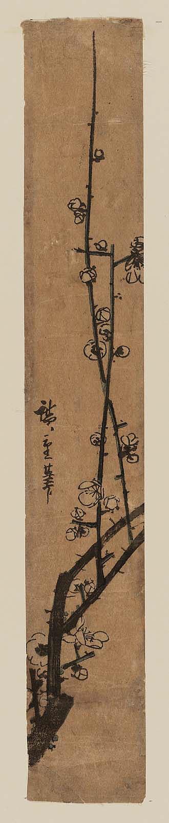 Hiroshiges - Plum Branch - Ko-tanzaku Format