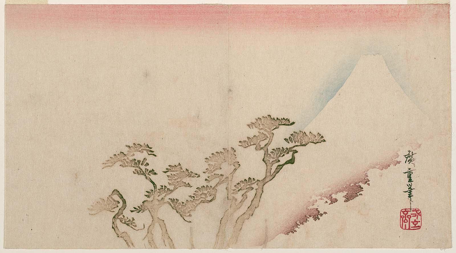 Hiroshiges - Pine Trees and Mount Fuji - Miscellaneous formats