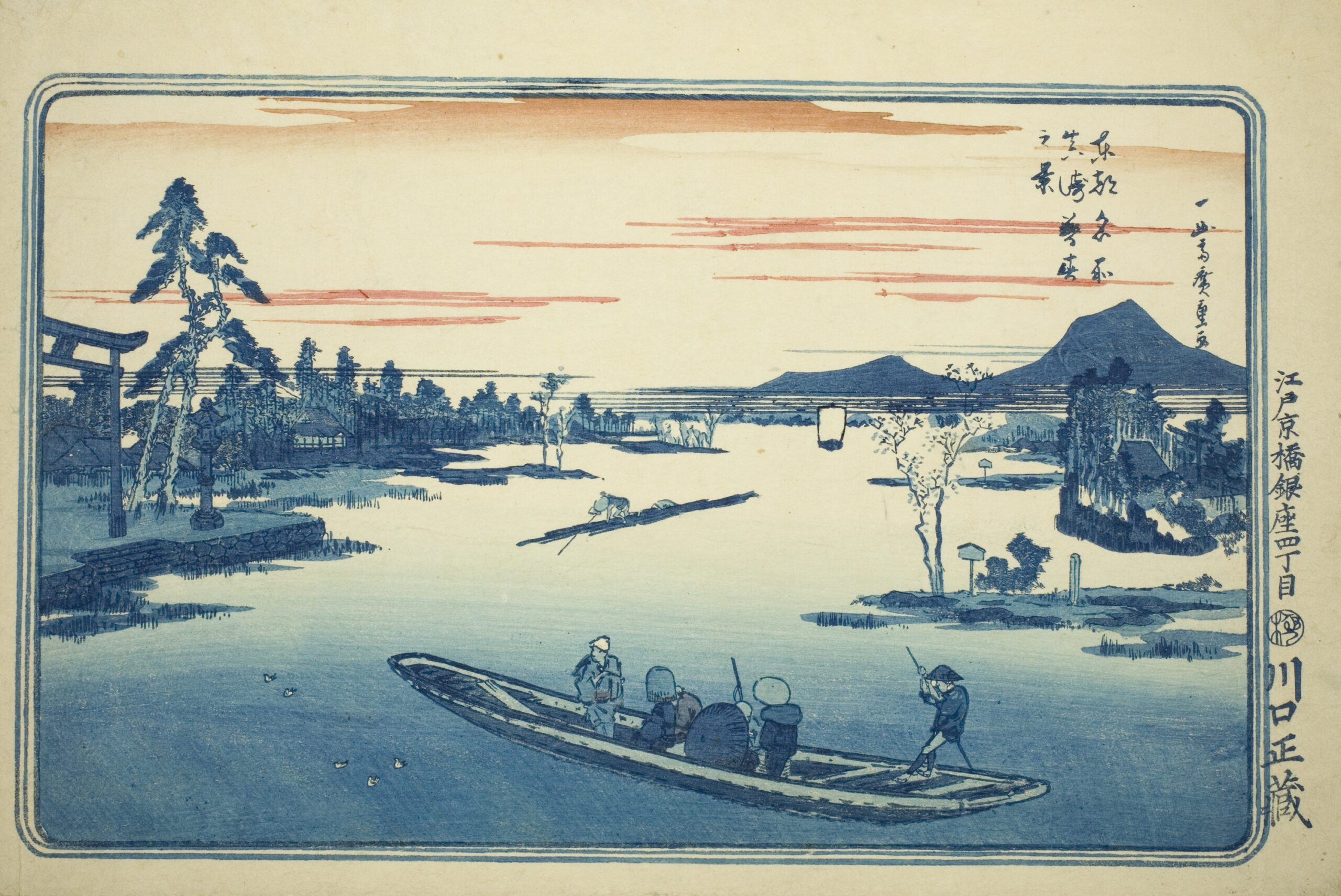 Hiroshiges - View of late spring at Massaki (Massaki boshun no kei) - Famous Places in the Eastern Capital 1831-32