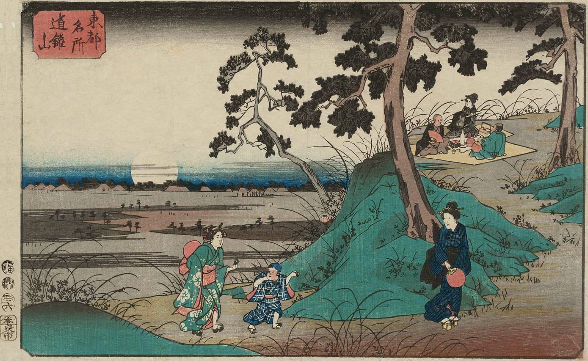 Hiroshiges - Dōkan Hill (Dōkan-yama) - Famous Places in the Eastern Capital 1853