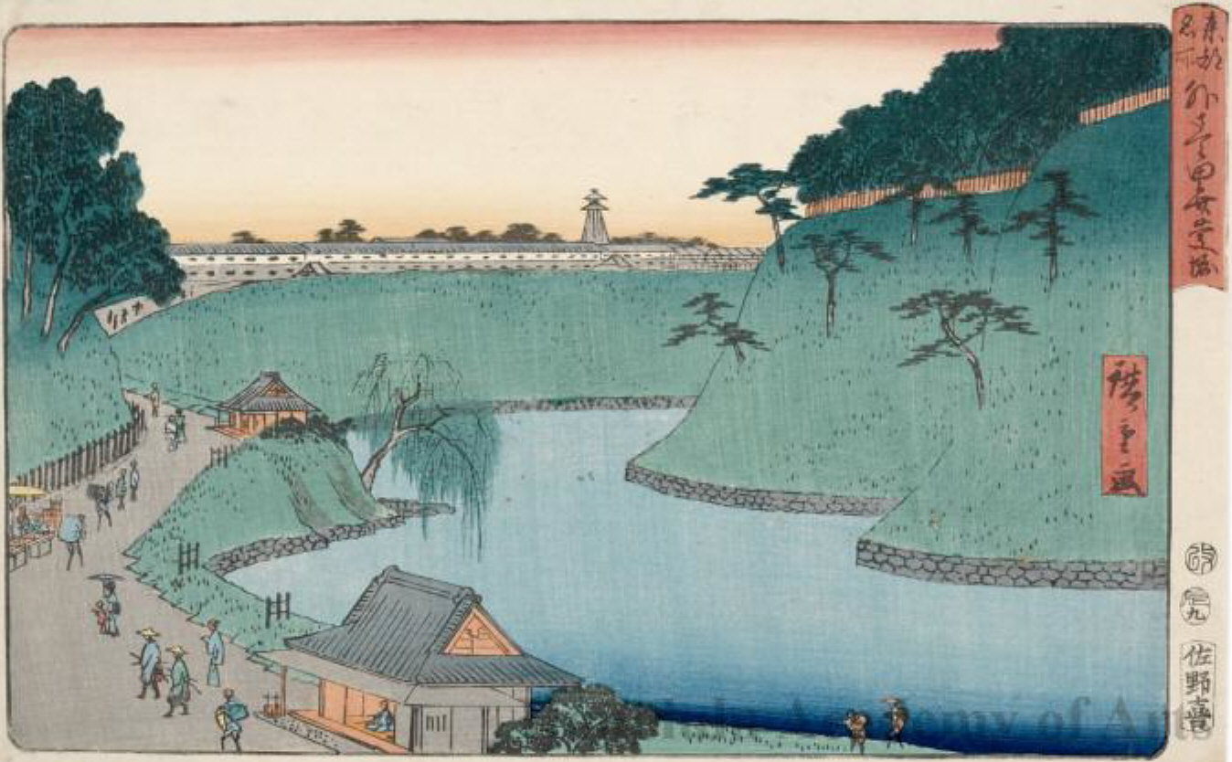 Hiroshiges - Benkei Moat Outside Sakurada (Soto Sakurada Benkei-bori) - Famous Places in the Eastern Capital 1832-42