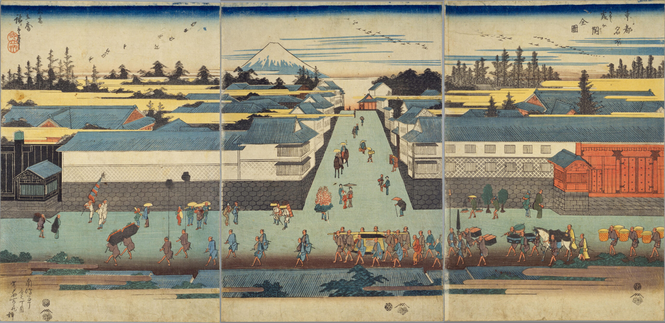 Hiroshiges - Kasumigaseki (Kasumigaseki Zensu) - Famous Places in the Eastern Capital 1832-4