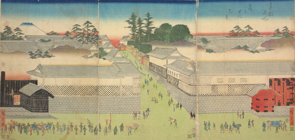 Hiroshiges - A True View of Kasumigaseki - Famous places in the Eastern Capital 1854